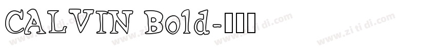 CALVIN Bold字体转换